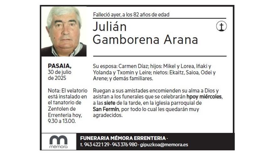 JULIAN GAMBORENA ARANA