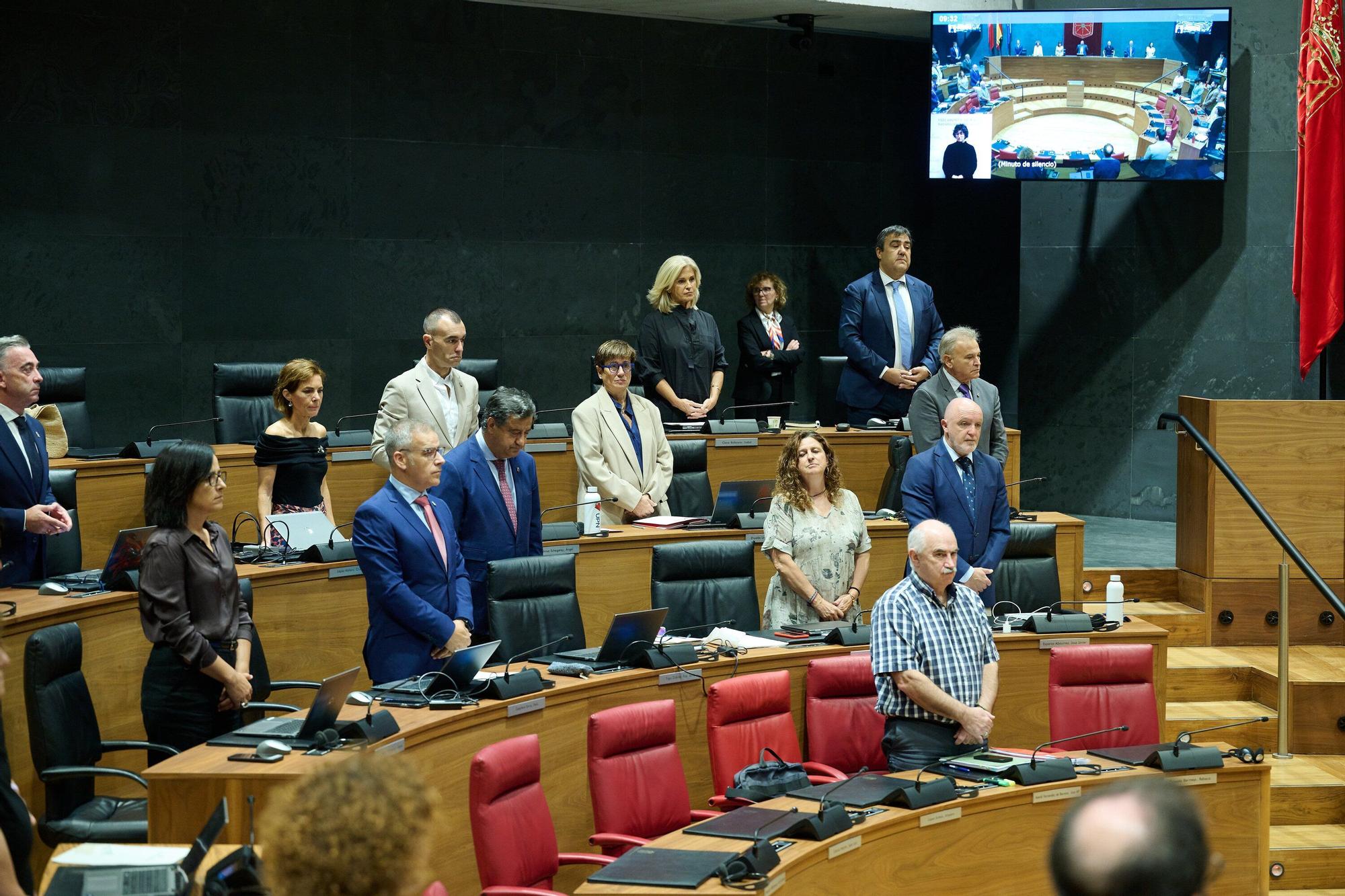 Fotos del pleno del Parlamento de Navarra este jueves, 18 de septiembre