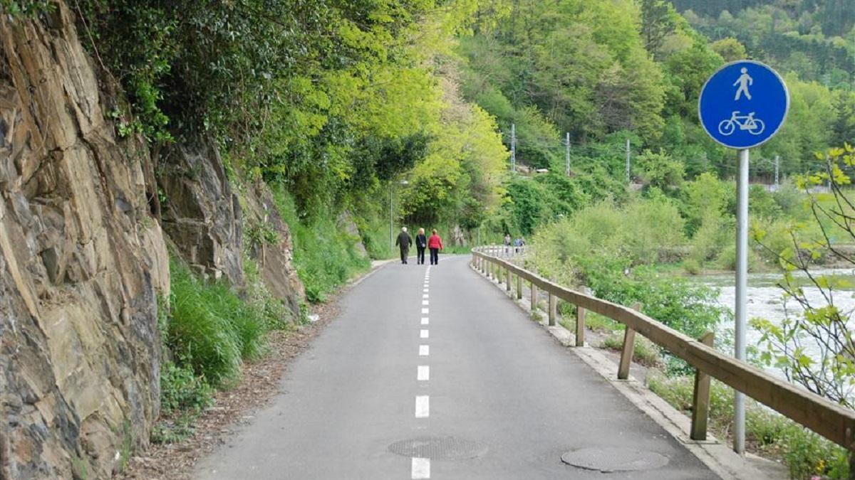 El bidegorri entre Elgoibar y Maltzaga