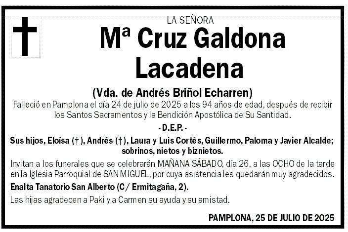 Mª Cruz Galdona Lacadena