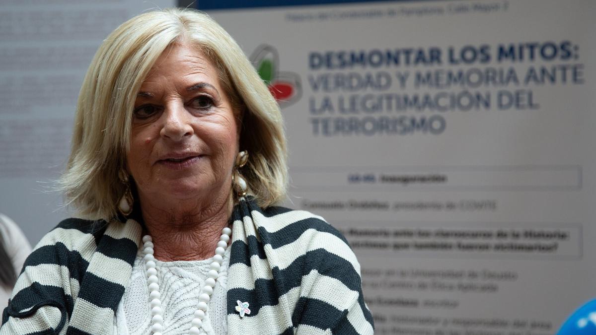 Consuelo Ordóñez, esta mañana en Pamplona.