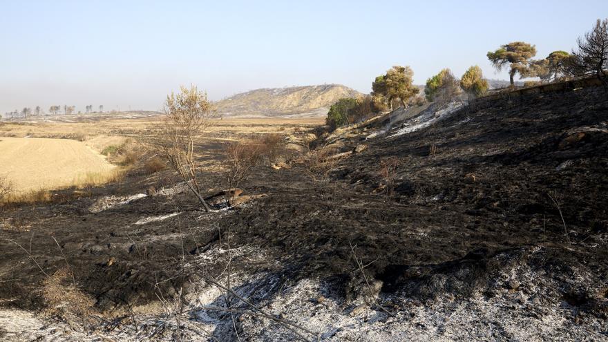 Incendio en Carcastillo: continúan las labores de control y enfriamiento