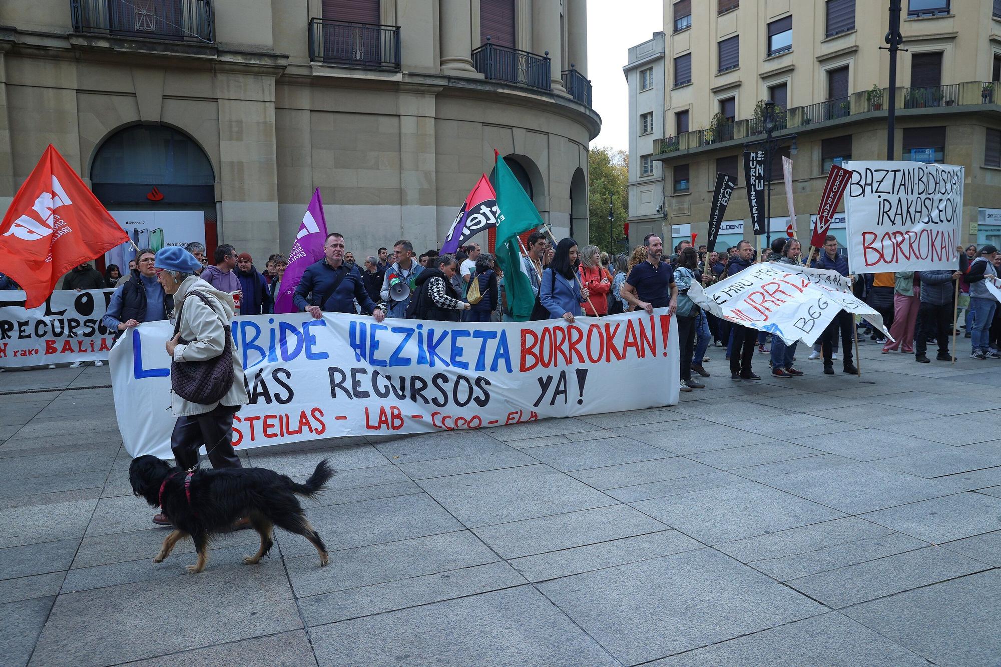 Fotos de la tercera jornada de huelga en la FP de Navarra