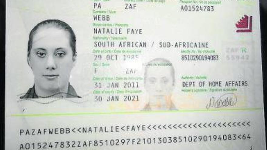 Pasaporte falso de la británica Samantha Lewthwaite.