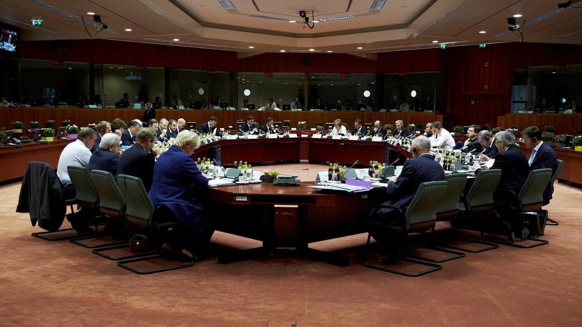 Imagen de archivo de una sesión del consejo de la Unión Europea.