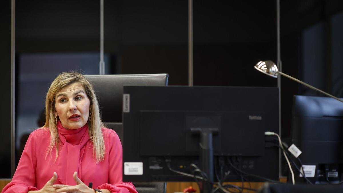 La fiscal jefe de Gipuzkoa, Mercedes Bautista, durante una entrevista