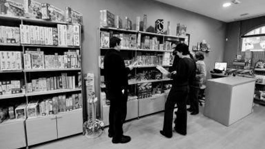 Interior de un comercio donostiarra.