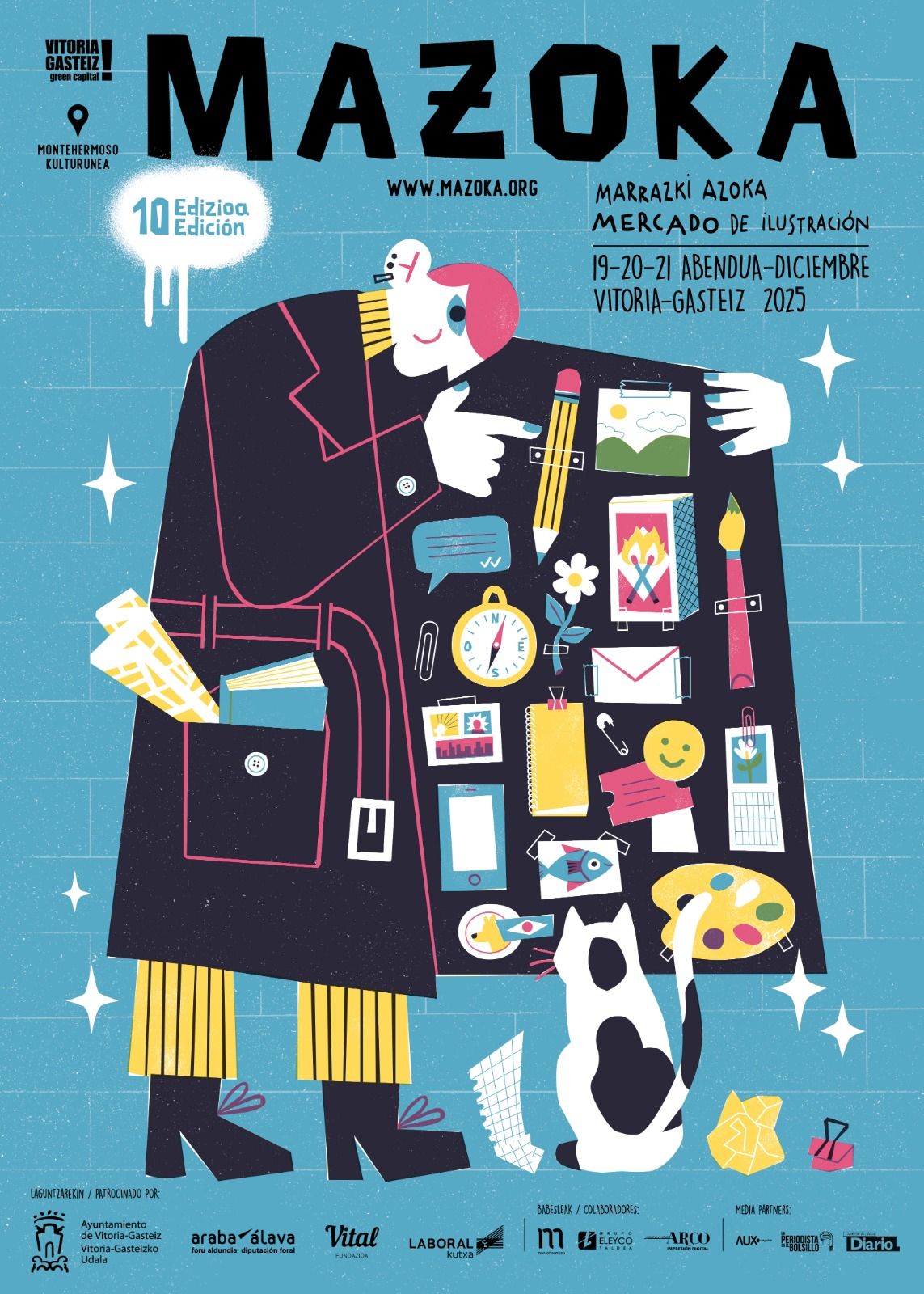 Cartel de Mazoka, con ilustración de Ane Arzeluz.