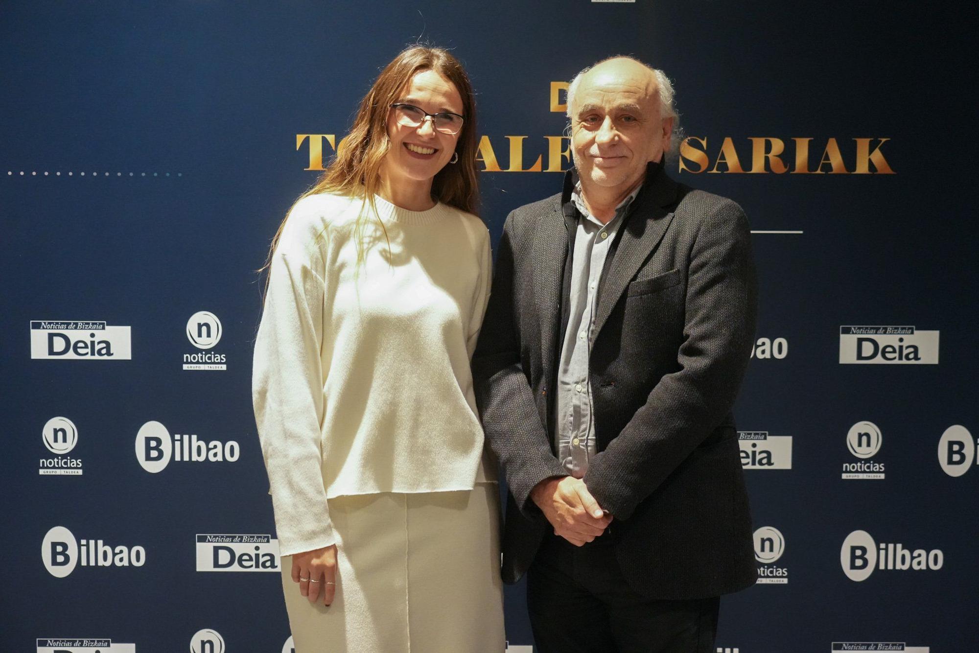 Haizea González y José Félix Ruiz, hombre fuerte de la publicidad en Bizkaia.