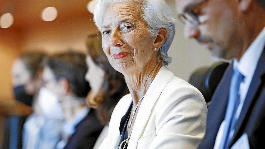 La presidenta del BCE, ayer, en el Parlamento Europeo. Foto: Efe