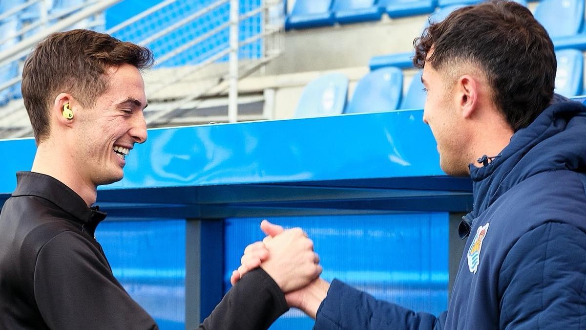 Jon Pacheco saludo a Marrero en Mendizorroza.