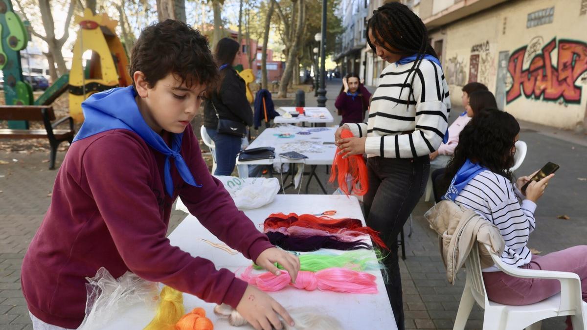 Talleres infantiles en las fiestas de El Pilar.