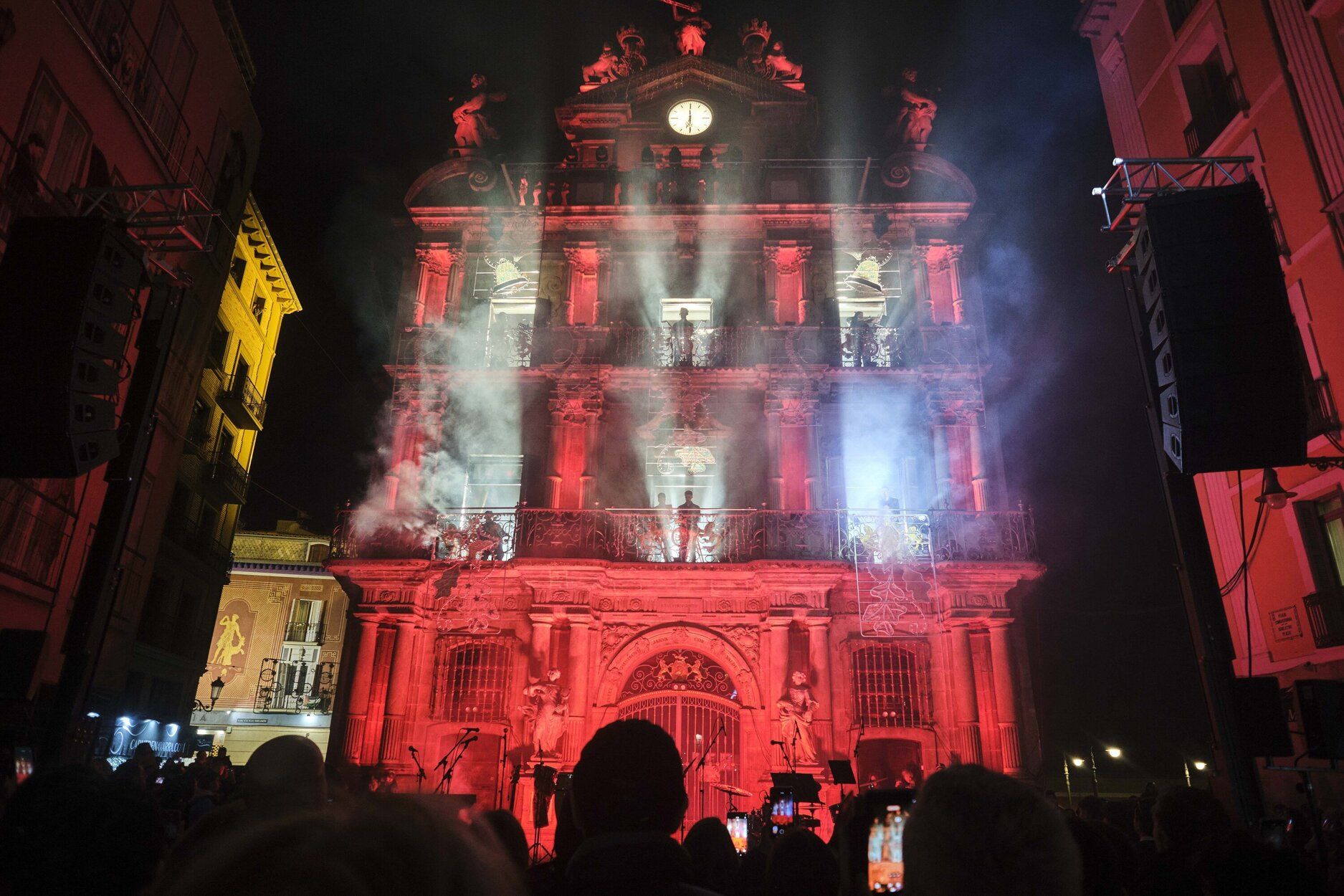 Imagenes del encendido de luces de navidad en Pamplona