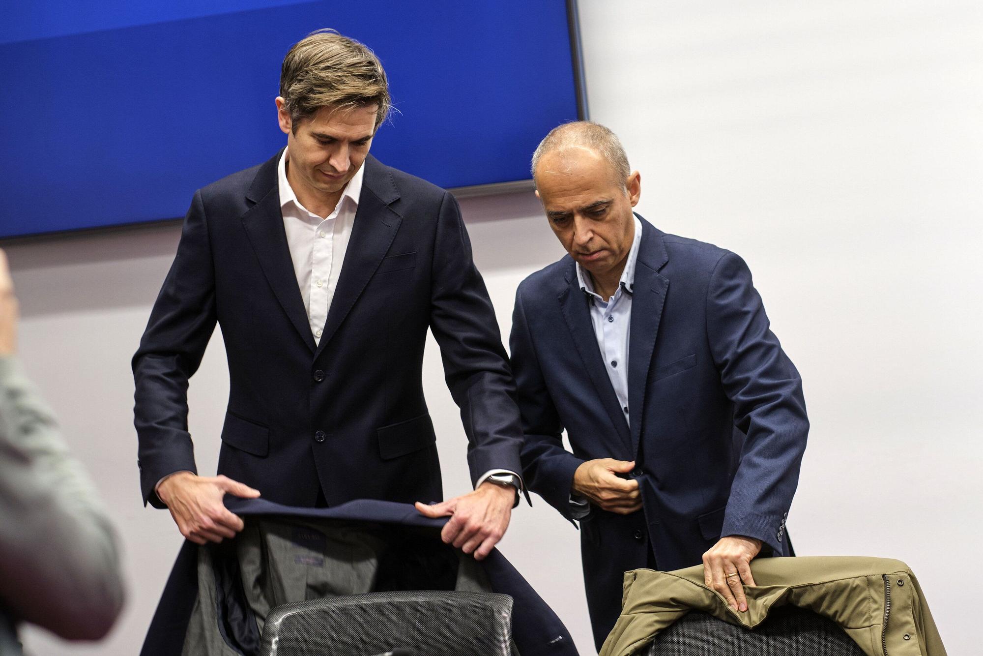 Los redactores del proyecto de los túneles de Belate, en la comisión de investigación