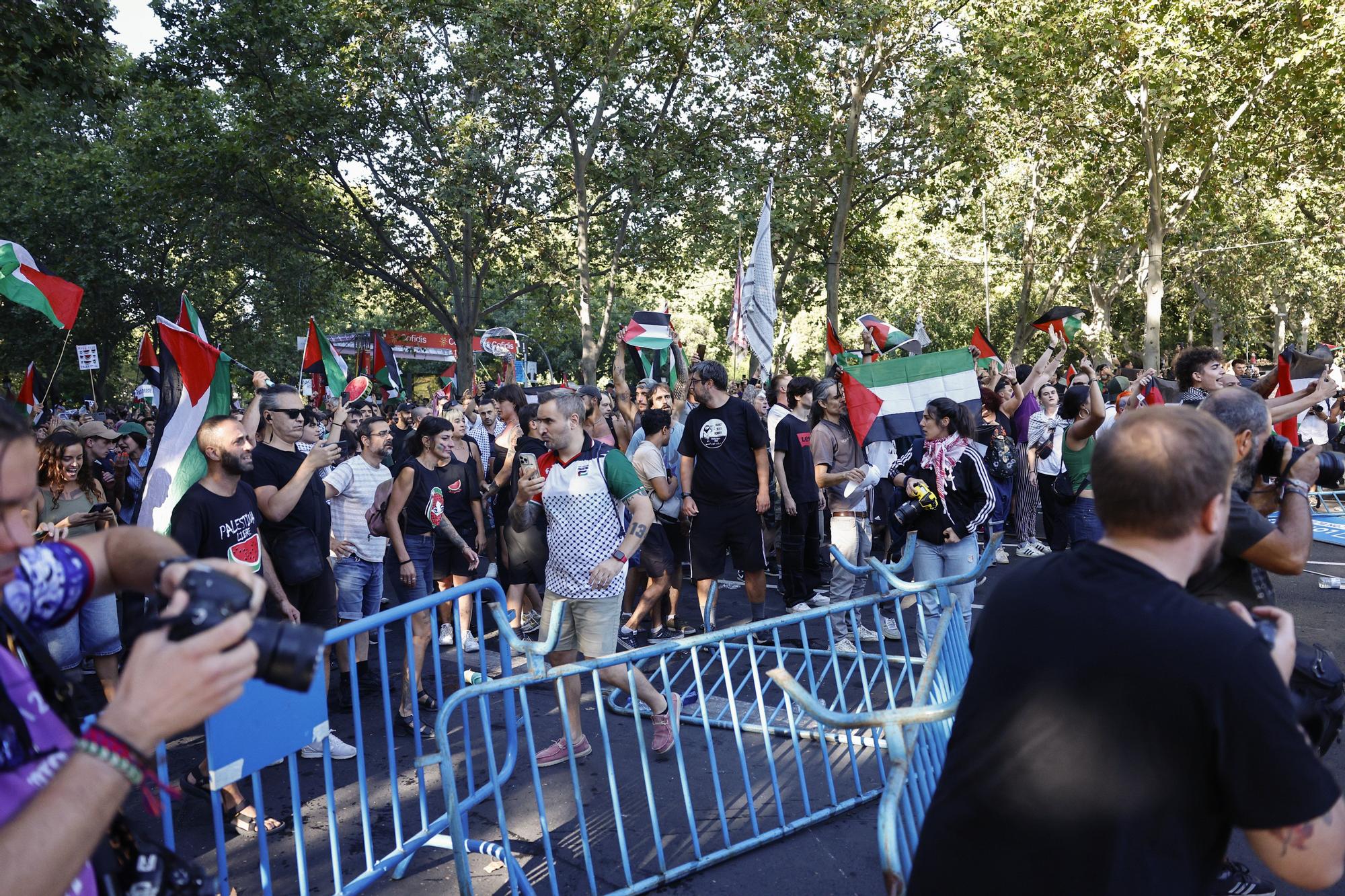 Cargas policiales en Madrid contra los manifestantes propalestina