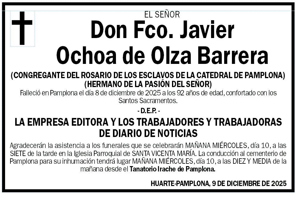 Fco. Javier Ochoa de Olza Barrera