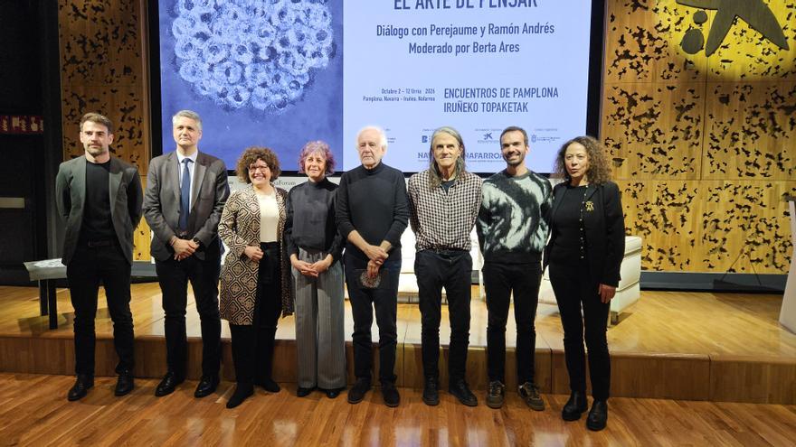 Víctor Erice, José Luis Guerin, Emilio Gentile y Mircea Cărtărescu, en los Encuentros de Pamplona de octubre