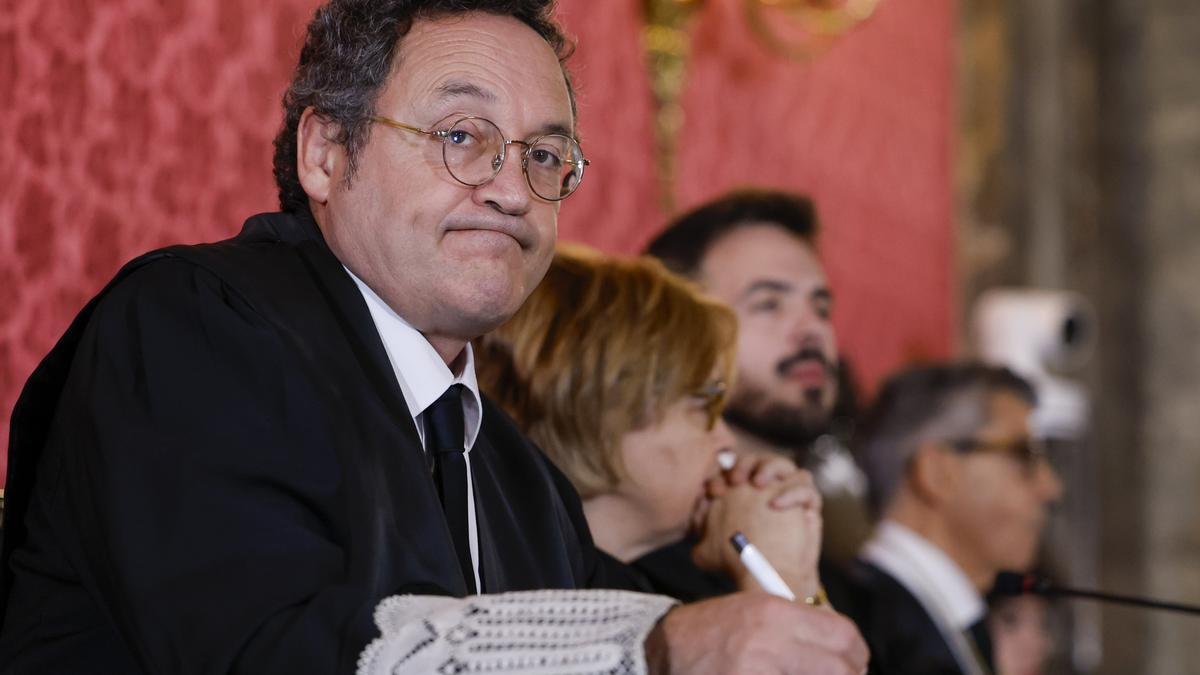 El fiscal general del Estado, el pasado jueves durante el juicio en el Tribunal Supremo
