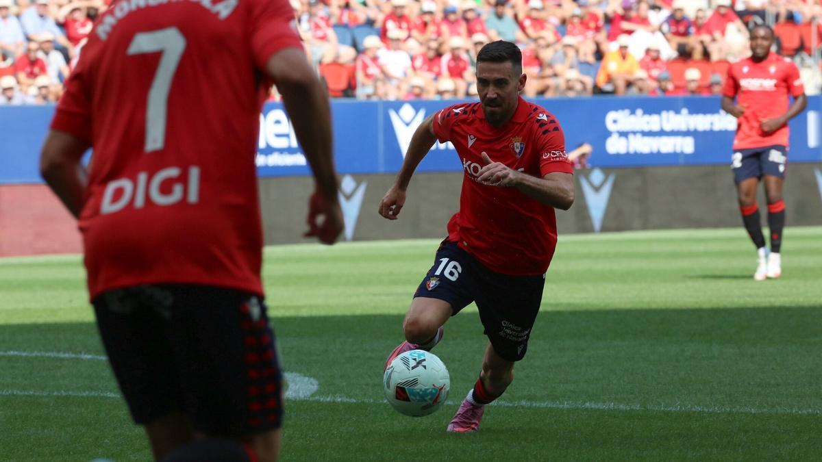 Moi Gómez, en el partido ante el Valencia.