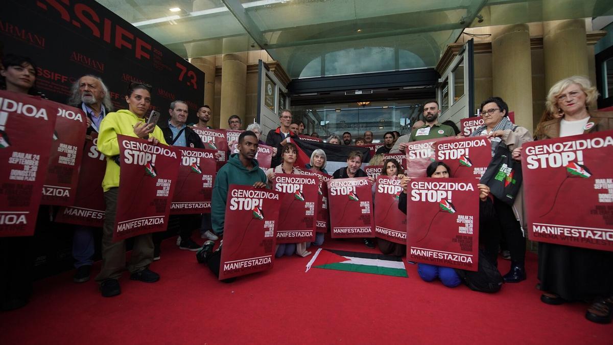 Cientos de cineastas se han adherido a la manifestación en apoyo a Palestina y contra el &quot;genocidio en Gaza&quot;.