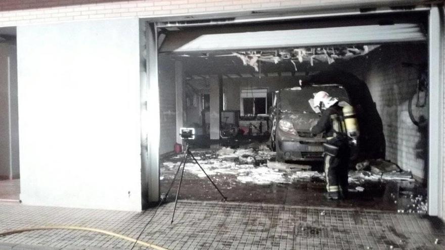 Imagen de la vivienda incendiada.