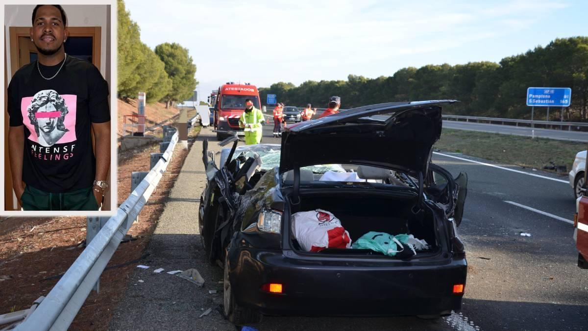 Wallison Garabito González, arriba a la izquierda, fallecido en un accidente de tráfico a la altura de Castejón