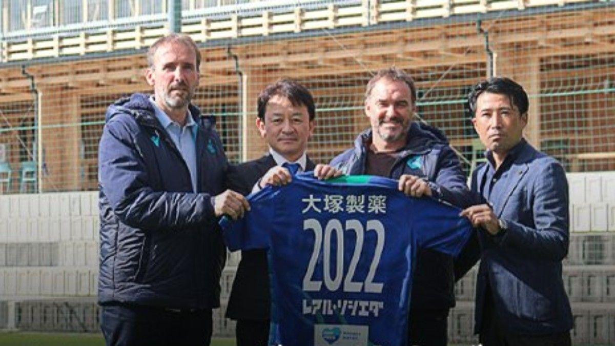 Presentación en 2022 del acuerdo de colaboración entre la Real y el Tokushima Vortis.