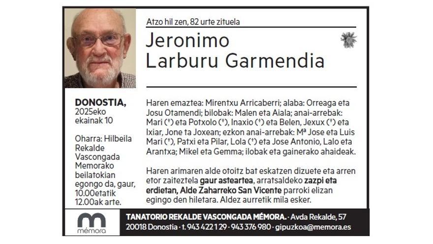 JERONIMO LARBURU GARMENDIA