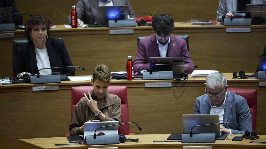 Fotos del pleno del Parlamento de Navarra (jueves 23 de octubre de 2025)