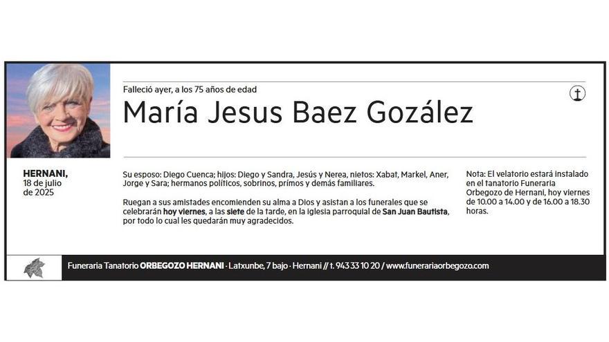MARIA JESUS BAEZ GONZALEZ