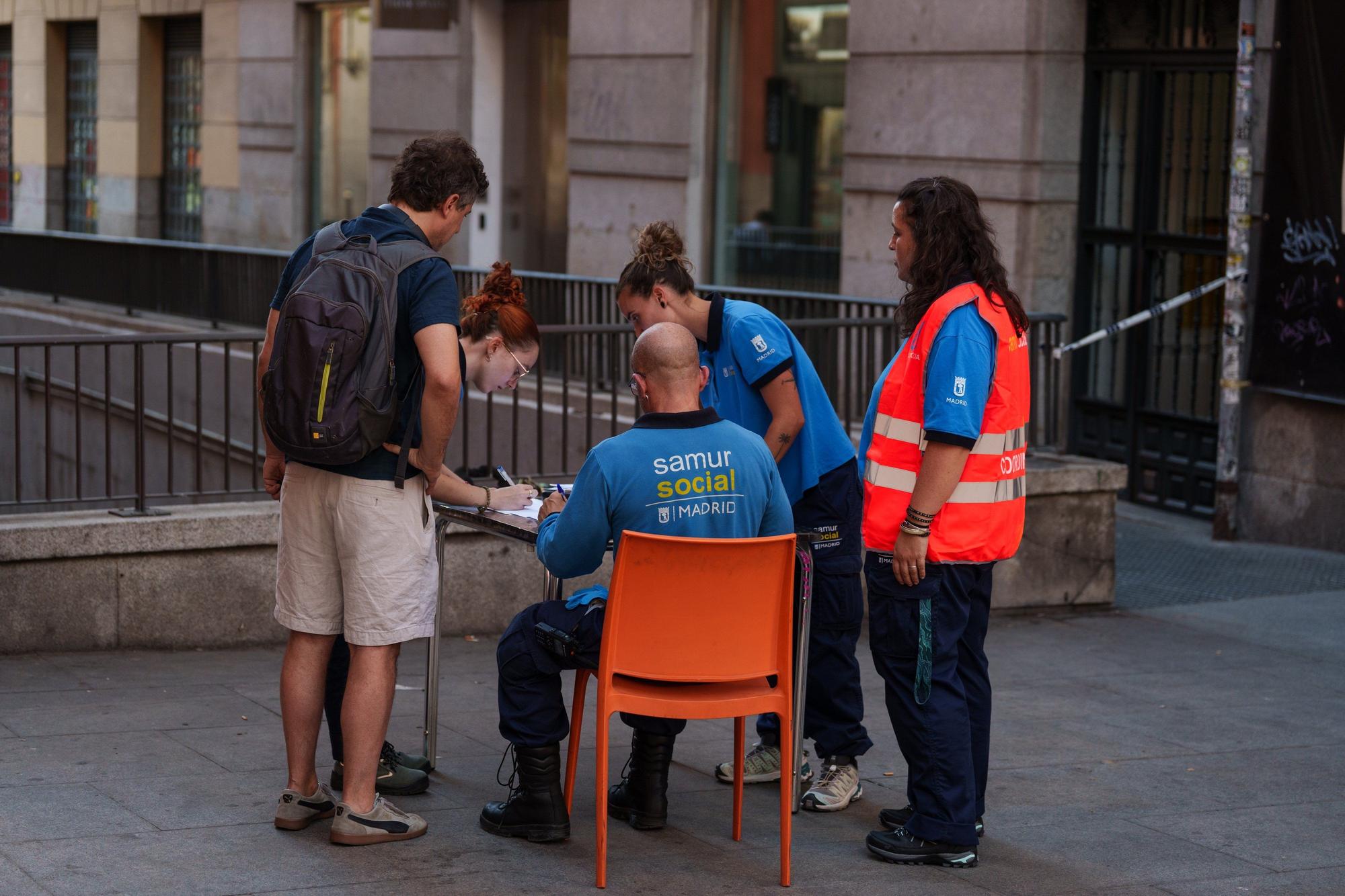 Las imágenes del derrumbe de un edificio en Madrid