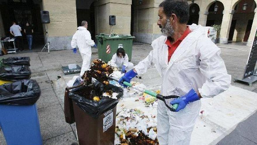 Los profesionales de la Parte Vieja reciclan el 90% de los residuos