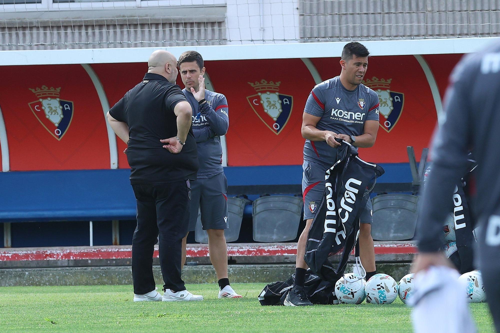 Entrenamiento de Osasuna a dos días del partido ante el Espanyol en Barcelona