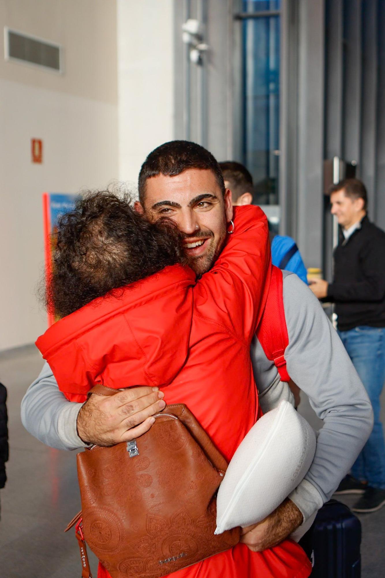Llegada a Noáin - Pamplona de los medallistas navarros en el Mundial de frontball