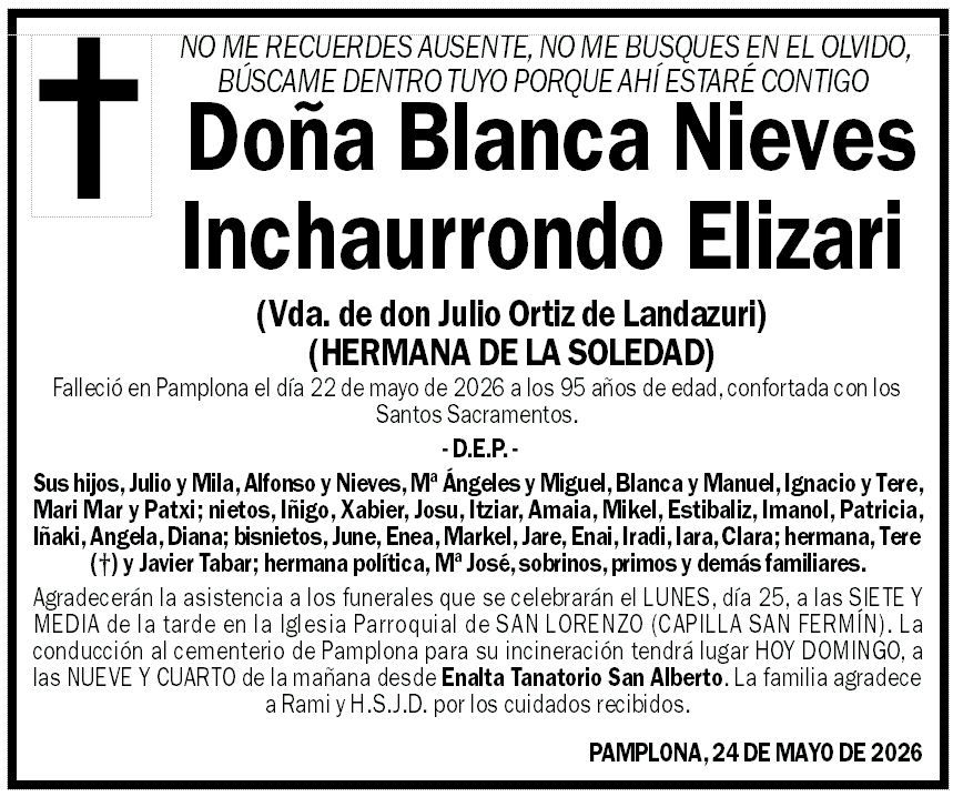 Blanca Nieves Inchaurrondo Elizari