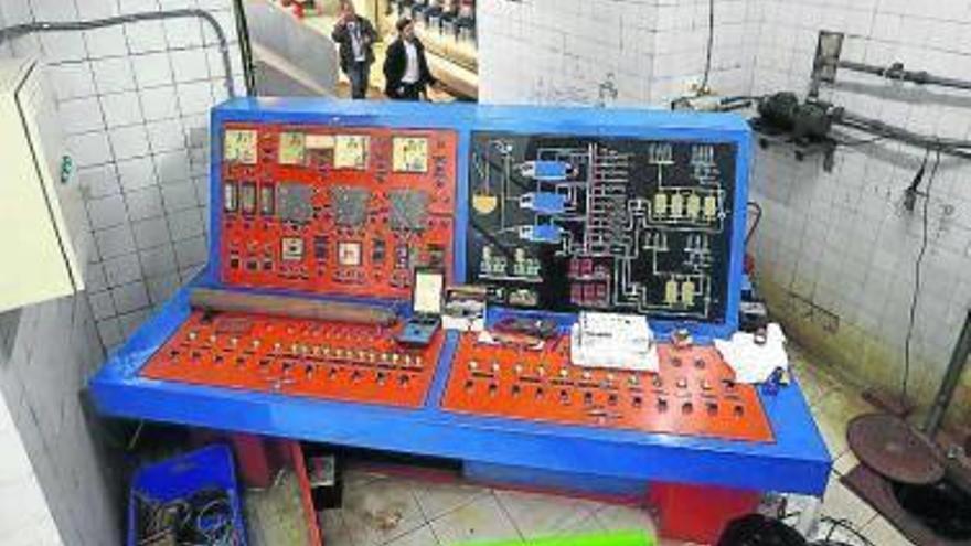 Actual centro de mando de las calderas de gasóleo.