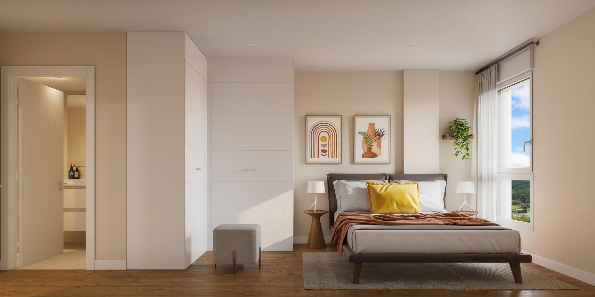 Dormitorio principal de Mungia Homes II.