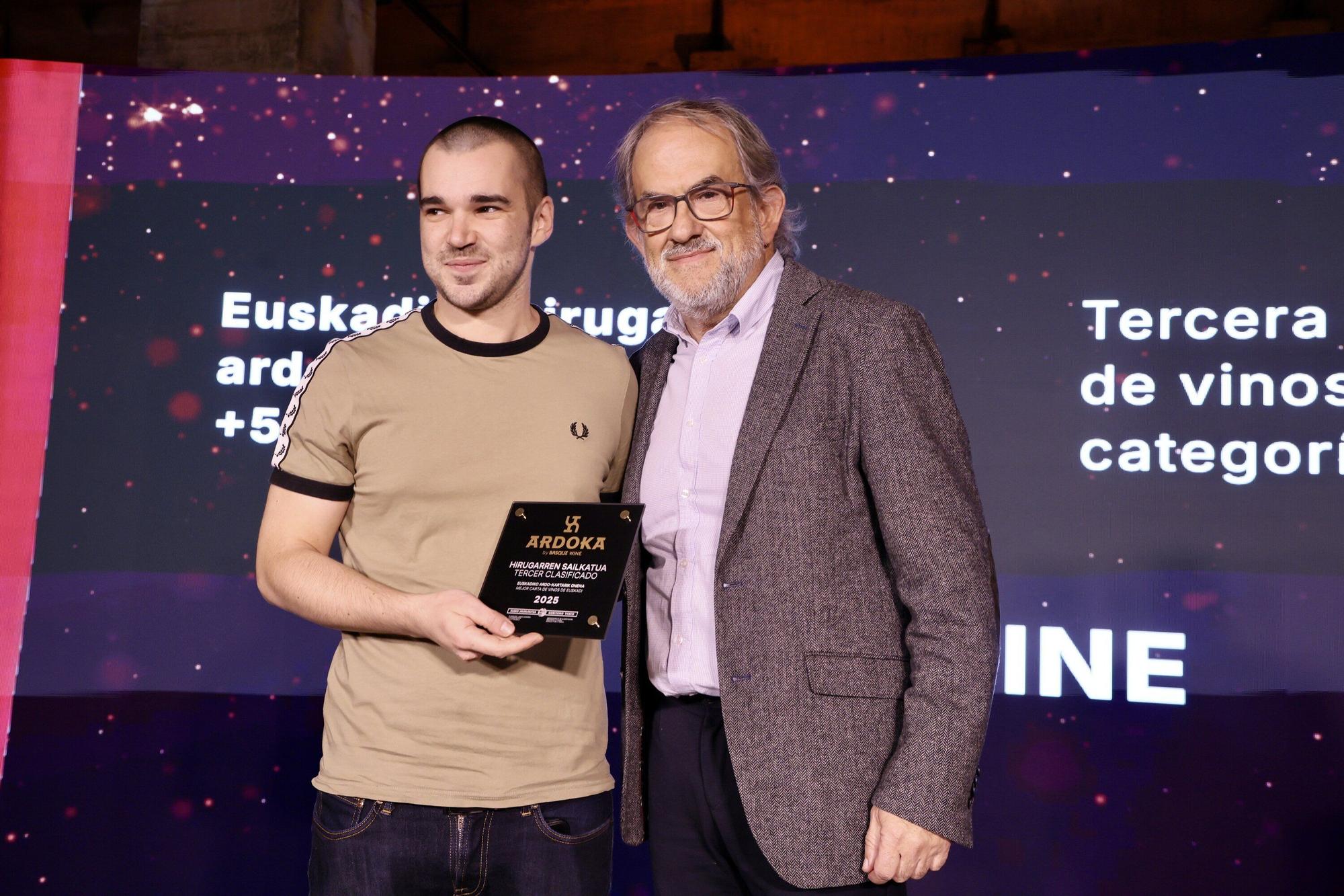 Entrega de premios Ardoka: Jabi Sarasua, Chef del Karmine