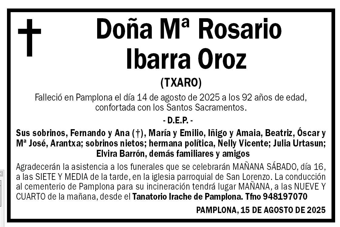 Mª Rosario Ibarra Oroz