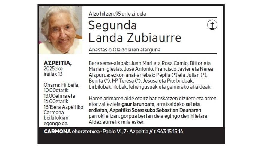SEGUNDA LANDA ZUBIAURRE