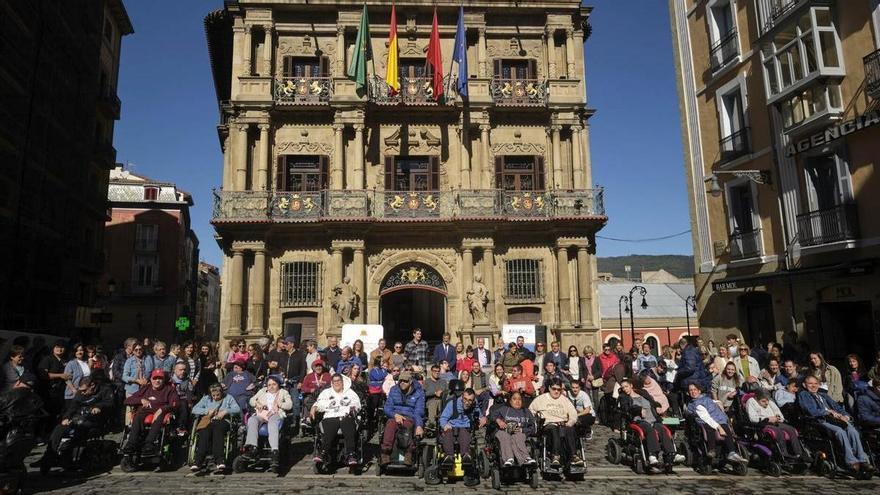 Personas con parálisis cerebral reclaman en Pamplona mayor visibilidad: &quot;Queremos que escuchen las necesidades que tenemos&quot;