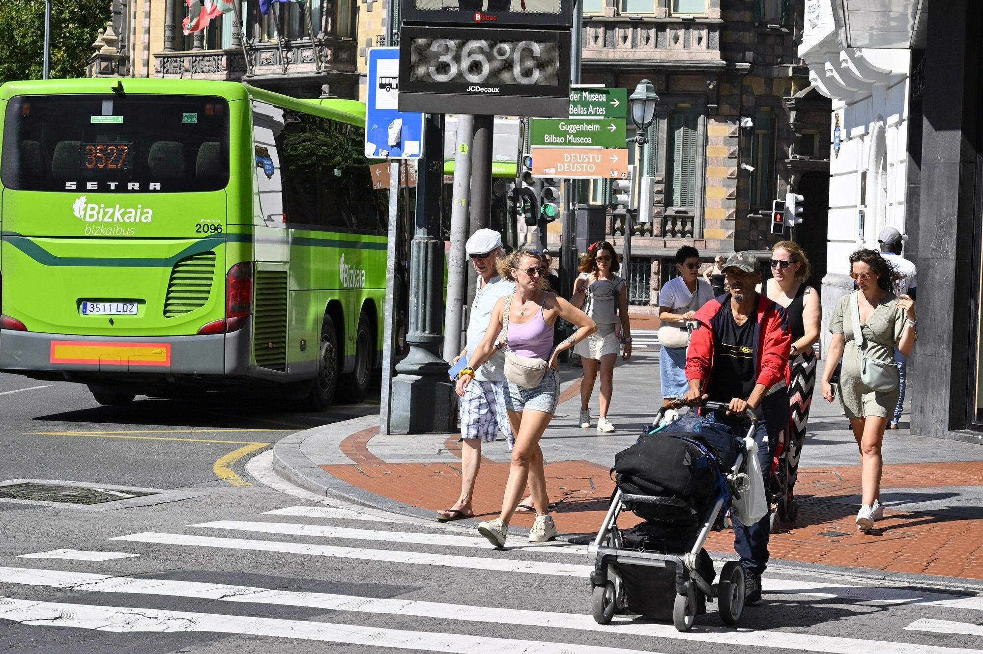 Los termómetros comienzan a subir en Bilbao
