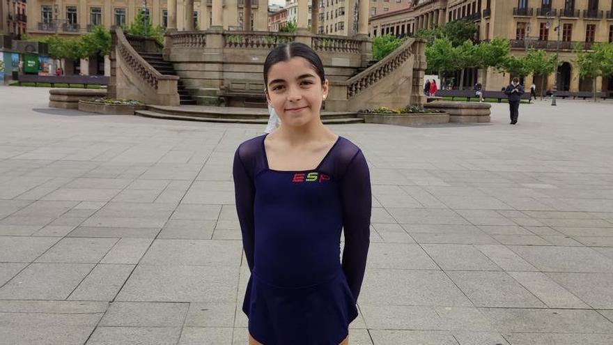 La joven navarra Valeria Sanz representará a España en la Copa de Europa de patinaje artístico en Portugal