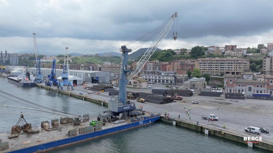 Sobrinos de Manuel Cámara aumenta un 46% su capacidad en el Puerto de Pasaia con dos nuevas grúas