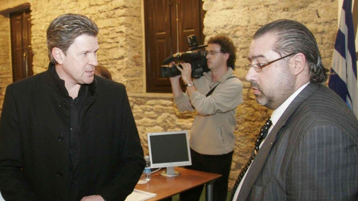 Piterman y Nereo, tras una de las juntas del Deportivo Alavés.