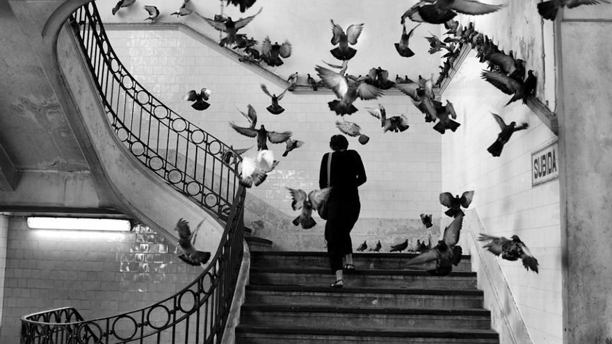 Famosa imagen de Henri Cartier Bresson.