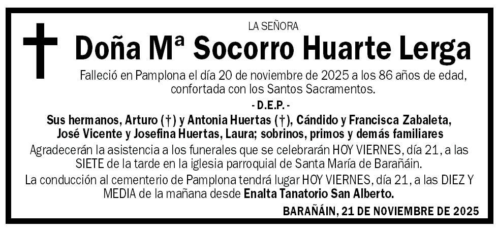 Mª Socorro Huarte Lerga