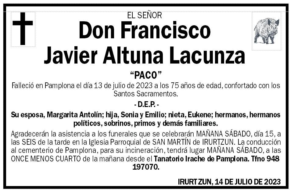 Francisco Javier Altuna Lacunza