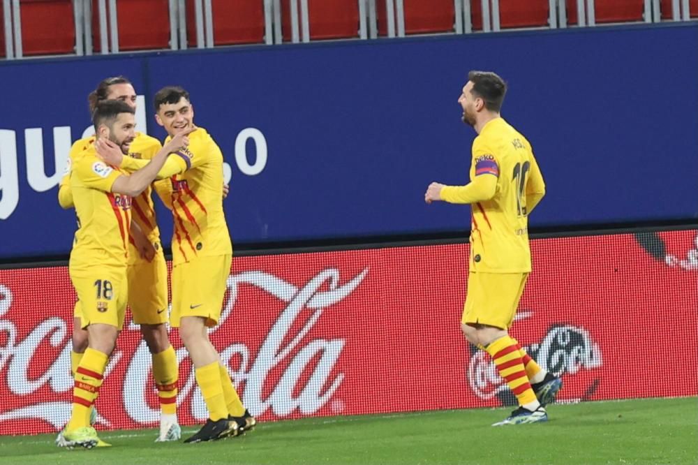 Imágenes del partido Osasuna-Barcelona