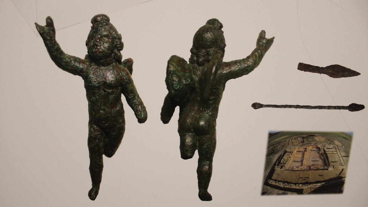 La imagen del cupido que se encontró en la excavación.